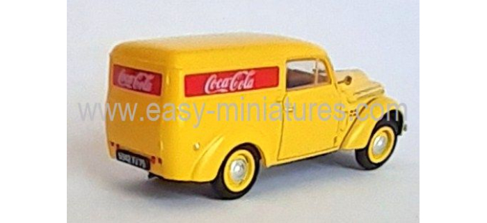 CB-206 - Voiture Renault JUVAQUATRE Fourgon tôlé Jaune COCA-COLA - REE Modeles