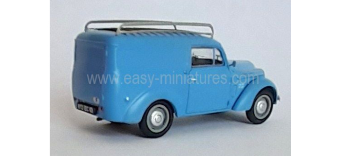 CB-208 - Voiture Renault JUVAQUATRE Fourgon tôlé, Bleu + galerie - REE Modeles