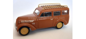 CB-210 - Voiture Renault JUVAQUATRE Familiale vitrée, Marron + galerie - REE Modeles