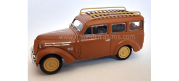 CB-210 - Voiture Renault JUVAQUATRE Familiale vitrée, Marron + galerie - REE Modeles