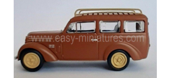 CB-210 - Voiture Renault JUVAQUATRE Familiale vitrée, Marron + galerie - REE Modeles