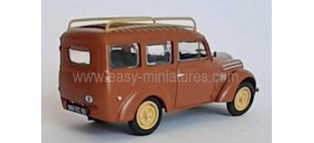 CB-210 - Voiture Renault JUVAQUATRE Familiale vitrée, Marron + galerie - REE Modeles