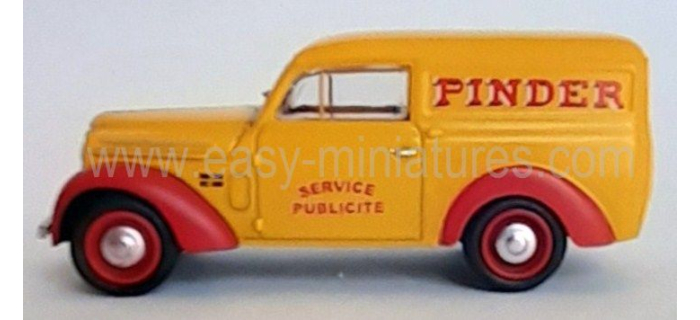 CB-213 - Voiture Renault JUVAQUATRE Fourgon tôlé PINDER - REE Modeles