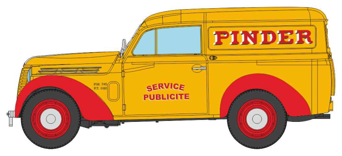 CB-213 - Voiture Renault JUVAQUATRE Fourgon tôlé PINDER - REE Modeles