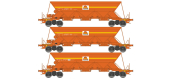 WB-COLAS-1 - Set de 3 wagons trémie EX Type 1 COLAS RAIL - REE Modeles