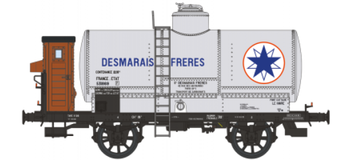 train electrique WB-155 - Set 2 wagons citernes OCEM 19 AZUR, ETAT - REE Modeles