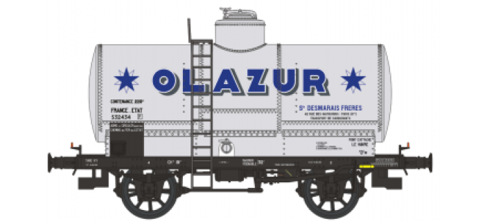 WB-155 - Set 2 wagons citernes OCEM 19 AZUR, ETAT - train miniature REE Modeles