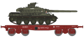WBA-029 - Wagon Porte-Char SNCF + Char AMX 30 