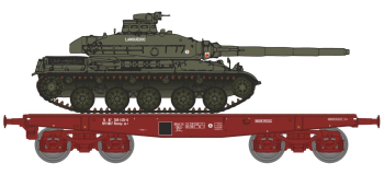 WBA-031 - Wagon Porte-Char SNCF + Char AMX 30 