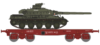 WBA-032 - Wagon Porte-Char SNCF + Char AMX 30 