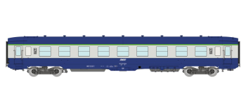 VB-403 - Voiture DEV AO B9c9 Bleue/Gris, logo encadré - REE Modeles