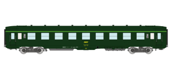 VB-407 - Voiture DEV AO B9c9 Vert 301, logo encadré, cartouche Corail - REE Modeles