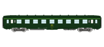 VB-408 - Voiture DEV AO B9c9 Vert 301, logo encadré, cartouche Corail - REE Modeles