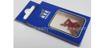 XB-306-12 - Set 12 tampons avec ressort fonctionnel - wagon moderne, plateau rond marron - REE Modeles