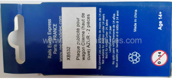 XB-532 - Plaque Publicité AZUR pour wagon citerne (x2) - REE Modeles