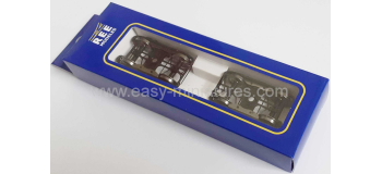 XB-112-E-01 - Set de 2 Bogies PLM Type D, Balancier coudé, 4 Boites SKF, Noir - REE Modeles