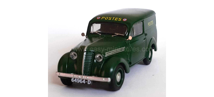 CB-168 - Voiture Renault JUVAQUATRE Fourgon tôlé LA POSTE Vert - REE Modeles