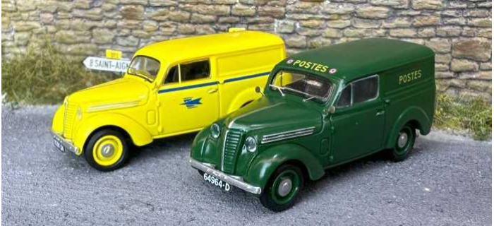 CB-168 - Voiture Renault JUVAQUATRE Fourgon tôlé LA POSTE Vert - REE Modeles