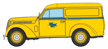 CB-169 - Voiture Renault JUVAQUATRE Fourgon tôlé LA POSTE Jaune - REE Modeles