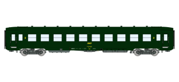VB-393 - Voiture voyageur DEV AO Courte, B10 U52 vert 301, SNCF - REE Modeles