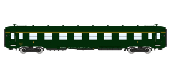 VB-391 - Voiture voyageur DEV AO Courte, A8 U53 vert 306, SNCF - REE Modeles
