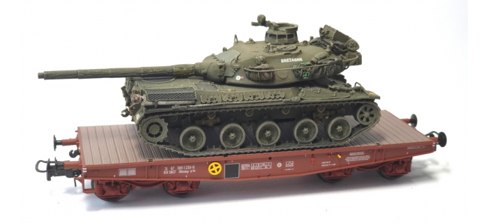 Armée Française wagons porte-char (série 2-bis) - REE Modèles