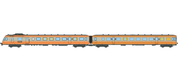 NW-165 - Autorail diesel RGP 1 XBD-2737 + Remorque XRABx-7721 LYON-VAISE - REE Modeles