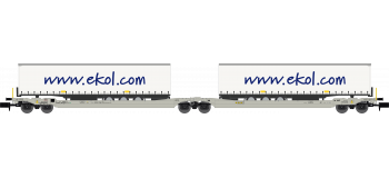 NW-179 - Wagon Porte-Remorque double, EKOL Logistic - REE Modeles