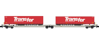 NW-185 - Wagon Porte-Remorque double, TRANSFER Era - REE Modeles