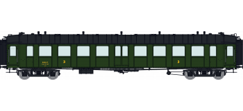 VB-282 - Voiture OCEM RA SNCF Ep III, toit noir, 2eme classe - REE Modeles