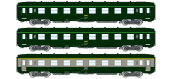 VB-396 - Set de 3 voitures DEV AO courtes, A7x ex-B8 U53 + 2 x B8 ex-A8, SNCF - REE Modeles