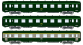 VB-396 - Set de 3 voitures DEV AO courtes, A7x ex-B8 U53 + 2 x B8 ex-A8, SNCF - REE Modeles
