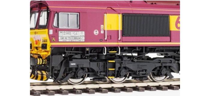 REE MBE-001 - Class 66 Euro Gargo Rail N° 66243 ECR, DCC Sonorisée - Echappement Fumée - Power Pack