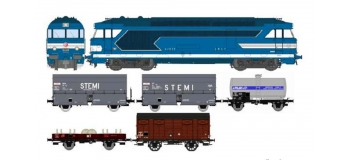 Train électrique : REE CM-002 - BB 67039 RENNES - ANALOGIQUE - + 5 wagons marchandises 