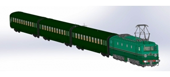 Modélisme ferroviaire : REE CM-004 - Coffret locomotive électrique CC7107 et 3 voitures DEV U46 C10 