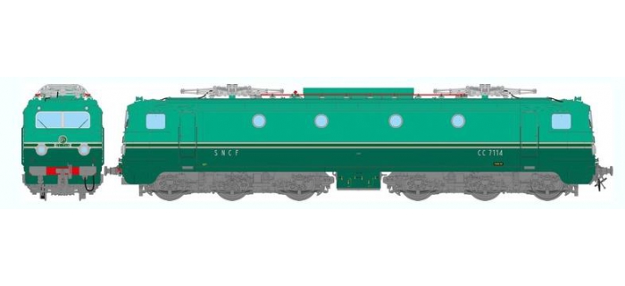 REE MB-056 - Locomotive électrique CC-7114 Origine Sud-Ouest Ep.III dépôt de PARIS SO DCC Son
