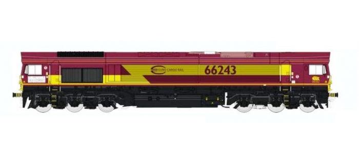  REE MBE-001 - Class 66 Euro Gargo Rail N° 66243 ECR, DCC Sonorisée 