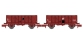 Modélisme ferroviaire : REE NW-051 : Set de 2 wagons Tombereau OCEM 29 Ep.IV rouge UIC