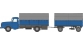 Modélisme ferroviaire : REE CB-106 - Camion Willeme Bleu Bâché avec remorque