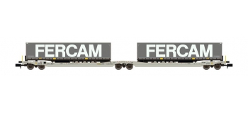 Modélisme ferroviaire : Sdggmrs T AAE Cargo CEMAT + 2 trailers FERCAM