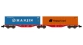 Modélisme ferroviaire : REE NW-095 - Wagon Port-Container double Ep.V-VI 