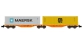Modélisme ferroviaire : REE NW-098 - Wagon Port-Container double Ep.V-VI 