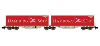 Modélisme ferroviaire : REE NW-100 - Wagon Port-Container double Ep.V-VI 