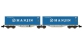 Modélisme ferroviaire : REE NW-101 - Wagon Port-Container double Ep.V-VI 