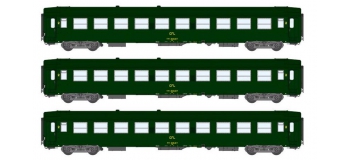 Modélisme ferroviaire : REE VB-103 - Coffret 3 voitures UIC CFL Ep.IV 