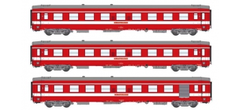 Modélisme ferroviaire : REE VB-119 - Coffret de 3 voitures UIC 