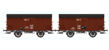 Train électrique : REE WB-294 - Set de 2 Wagons PRIMEUR PLM Type I / Ep.II – PLM 