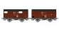 Train électrique : REE WB-299 - Set de 2 Wagons COUVERT 20T PLM Ep.II - PLM 