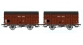 Train électrique : REE WB-301 - Set de 2 Wagons COUVERT 20T PLM Ep.III A