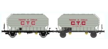 Train électrique : REE WB-323 - SET de 2 Wagons Céréaliers FRANGECO B Ep.III «CTC» 